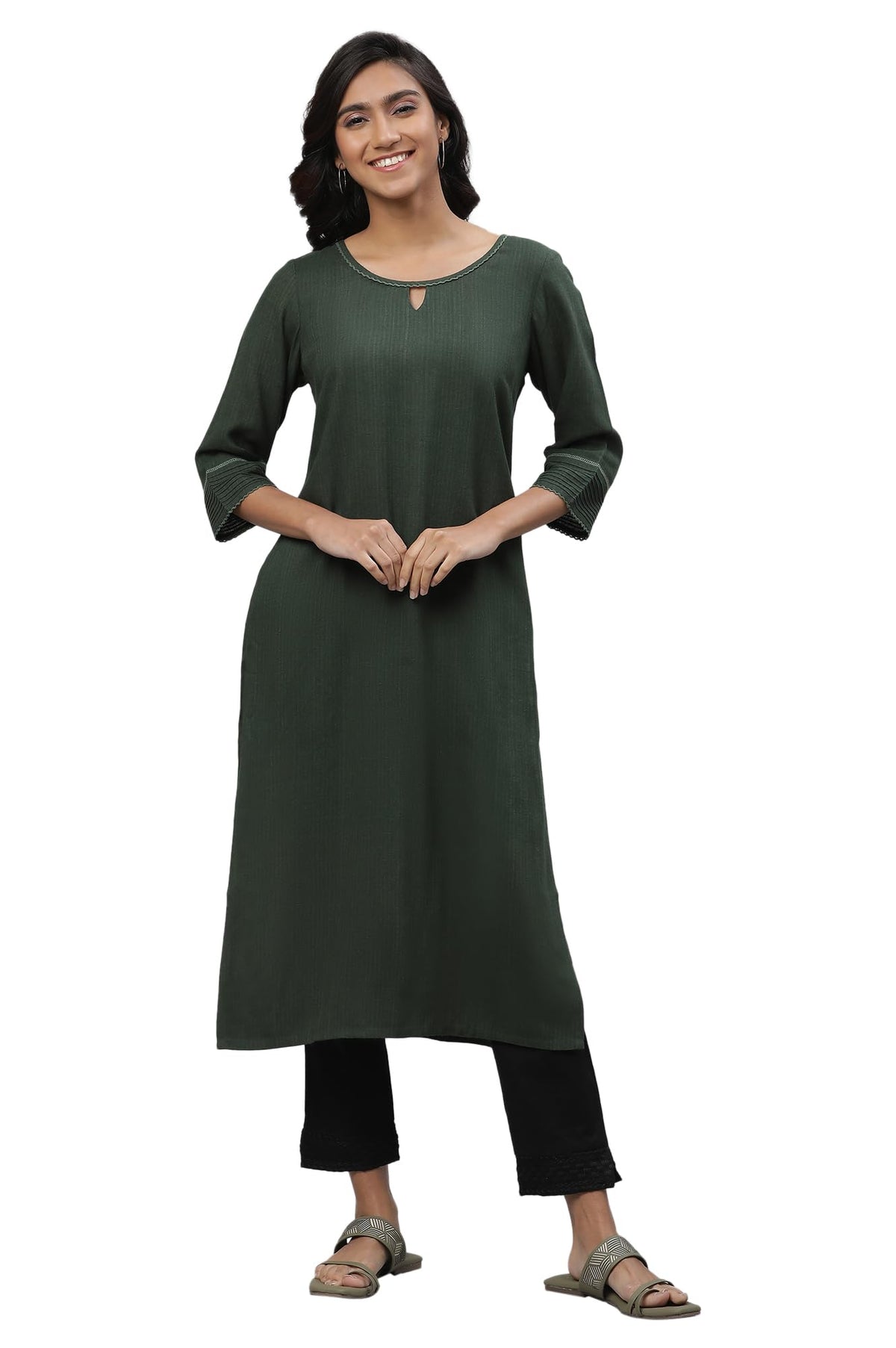 Aurelia Women Kurta 23AUA12231-703448-Green-XXL