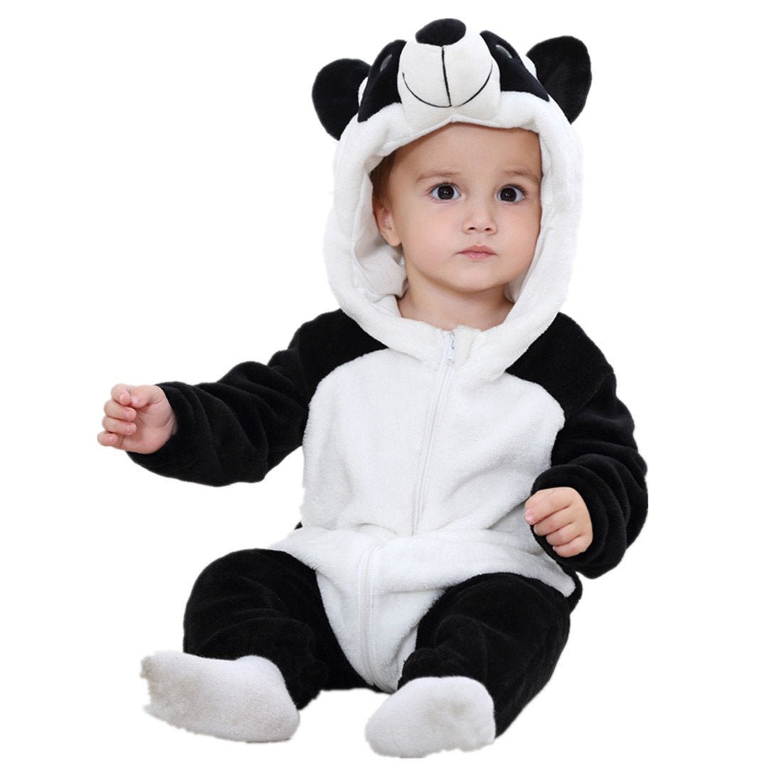 QZERPLAY Unisex Children Panda Halloween Costumes Cartoon Outfit Romper 120