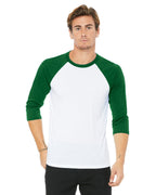 Unisex 34-Sleeve Baseball T-Shirt - gRY cHR BLK TRB - S(D0102H7WgL8)