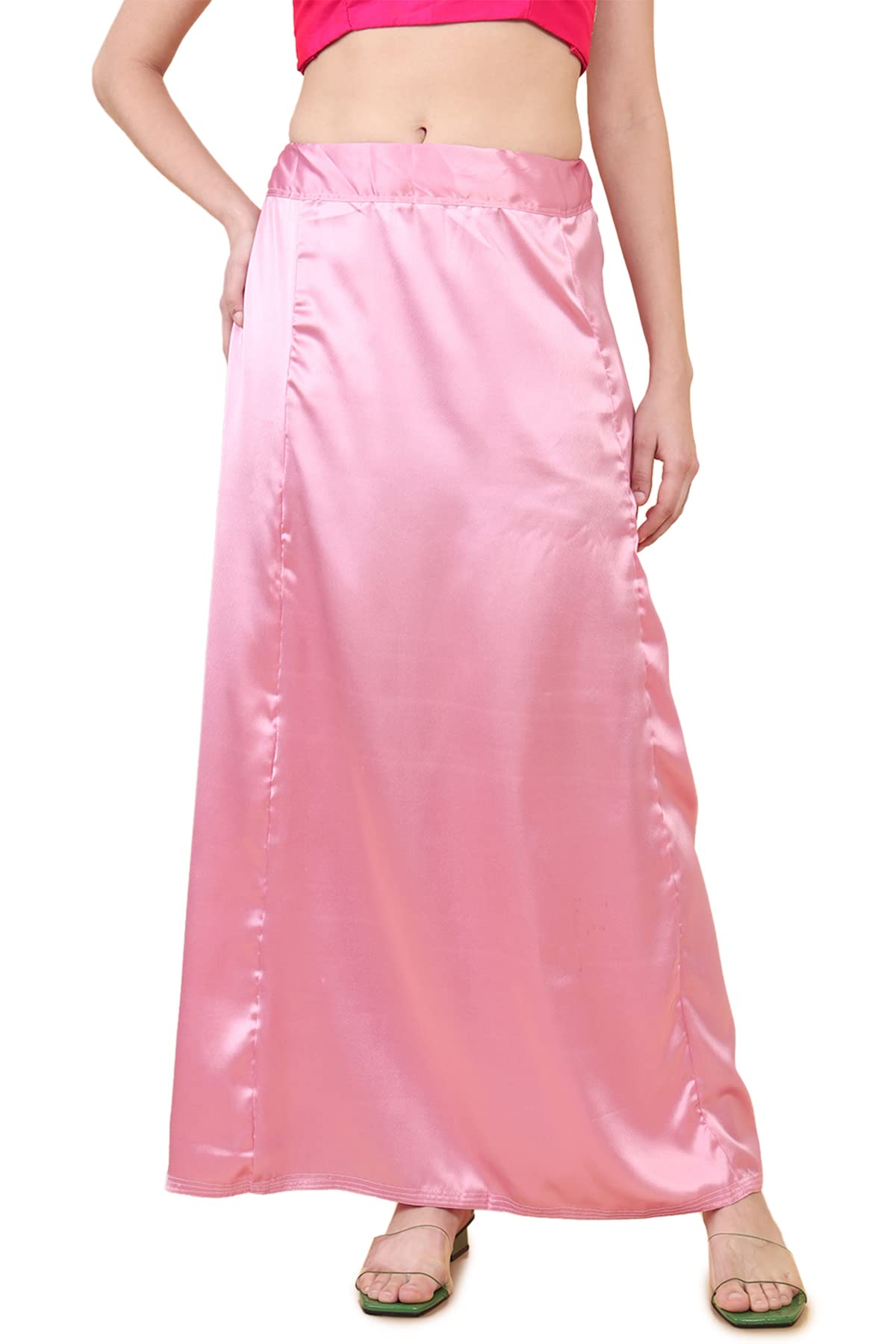 Soch Women Pink Satin Solid Petticoat