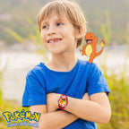 Accutime Kids Pokemon Pikachu Digital LCD Quartz Red Wrist Watch with Red Strap, Cool Inexpensive Gift & Party Favor for Boys, G