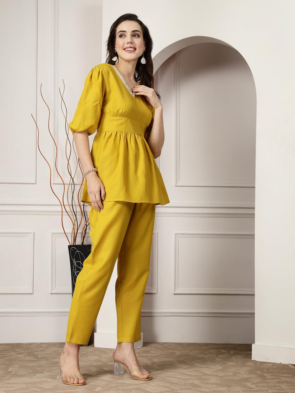Stylum WomenS Embroidered Cotton Blend Co-Ord Set