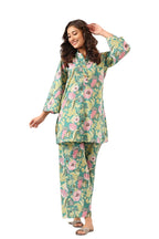 LookMark Womens Trendy Printed Cotton Blend Straight Light Green Color Kurta and Palazzo Set (KS2075-XL)