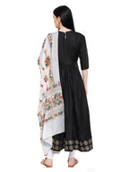 Om Sai Latest Creation Women Slub Rayon Red Half Sleeve Designer Kurti With Dupatta