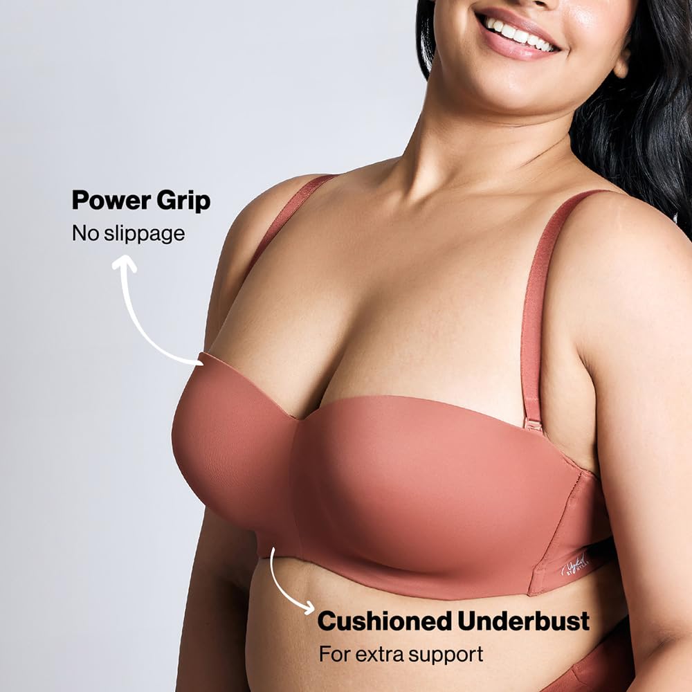 Nykd (Nyb027) Padded & Wired Ultimate Multiway Strapless Bra For Women | Anti Slip Bra With Seamless Neckline & Soft Detachable