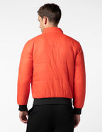 FYLTR Mens Lightweight Winter Puffer Jacket with Contrast Piping Detail - Stand Collar | Full Zipper | Side Pockets | Ribbed He