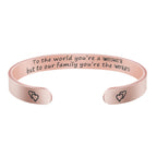 JoycuFF Mother's Day Gifts for Mom Mama Cuff Bracelet Stainless Steel Rose Gold Jewelry Birthday Christmas Gift Engraved Saying