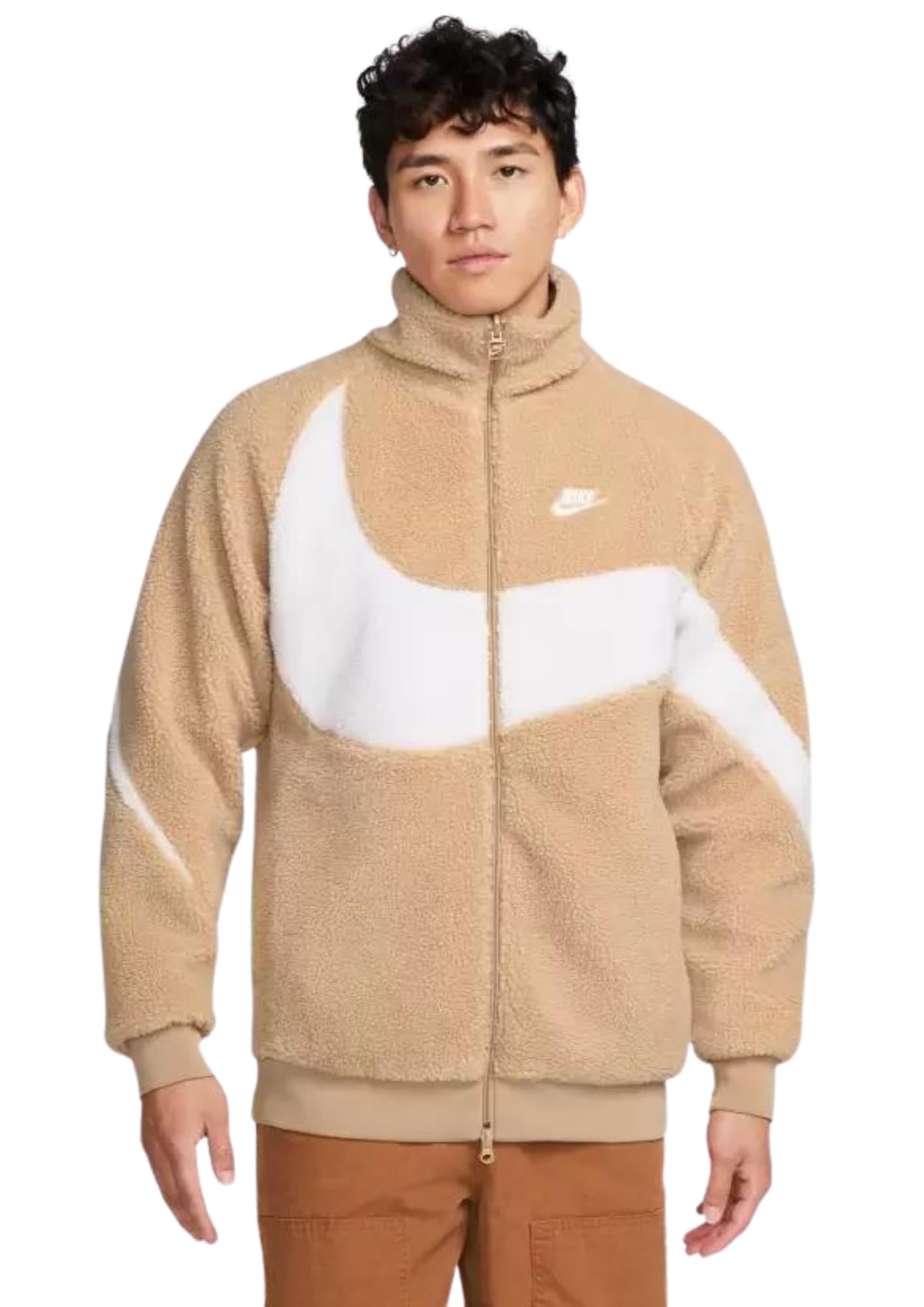 Nike Standard Length Cotton Jacket Nsw Vw Swsh Full Zip Jkt Men Jackets & Coats