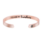 JoycuFF Sunflower Jewelry Inspirational Bracelets for Her Friend Birthday Christmas Gifts Encouragement 18k Rose Gold Jewelry Yo