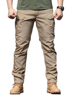 Shasmi Khakhi Mens Durable Comfy, Solid Color, Drawstring Waist, Casual Style, Breathable Fabric, Outdoor, Utility Multi-Pocket 