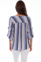 TIE FRONT TOP W/PUFF PRINT