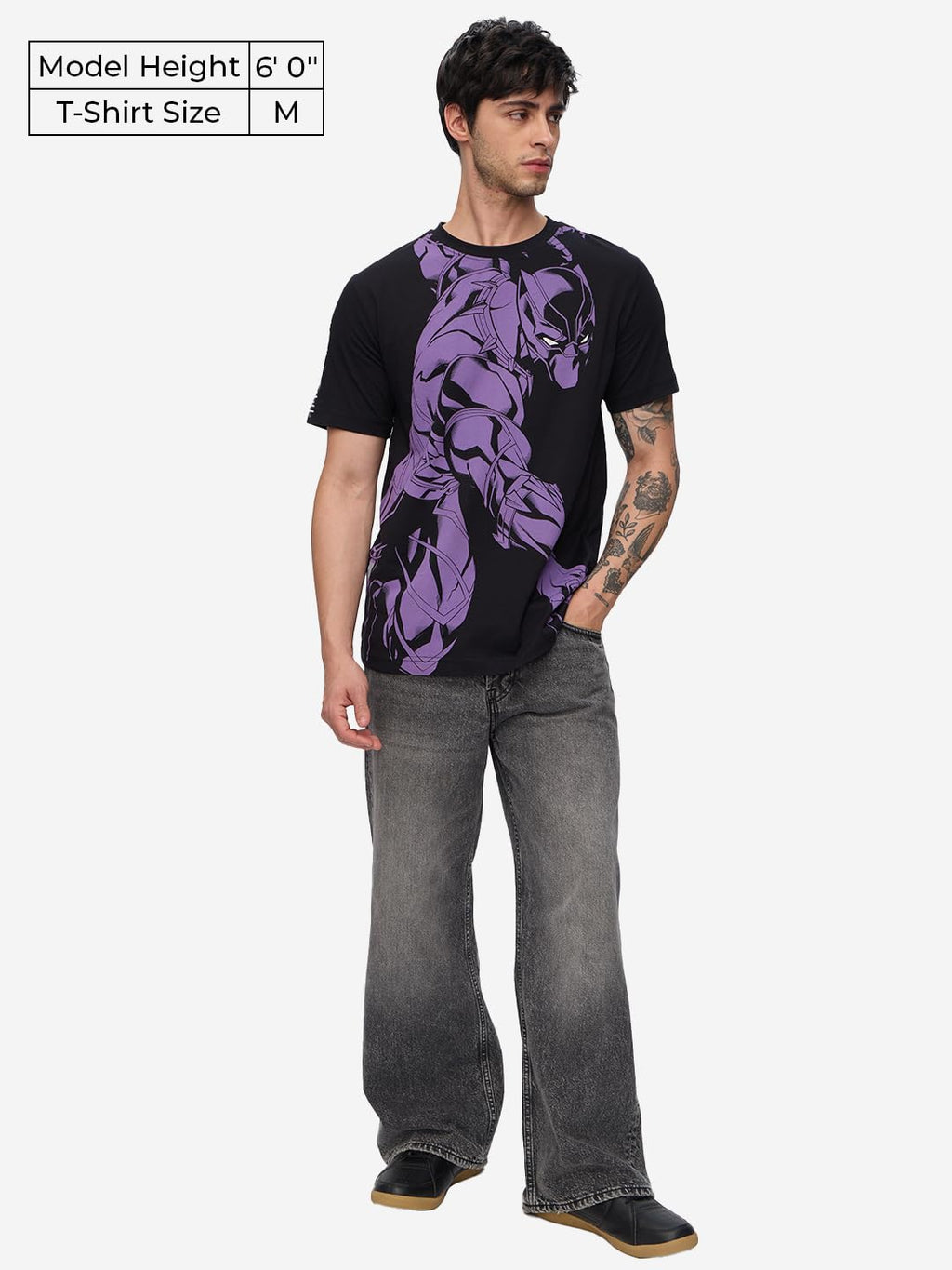 The Souled Store Official Black Panther: The King Mens and Boys Regular fit Graphic Prnited Half Sleeve Cotton Green Color Mens