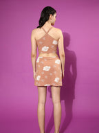 Juneberry Women Cotton Regular Fit Floral Print Cork Co-Ords (Co0323_3002_Crk_M)
