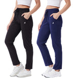 Modeve  Women Cotton Blend Pack of 2 Track Pant for Summer || Women Lower || Women Pyjama || Lounge Pants_Black and Navy_XX-Larg