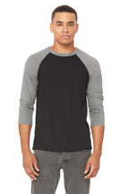 Unisex 34-Sleeve Baseball T-Shirt - gRY cHR BLK TRB - S(D0102H7WgTT)