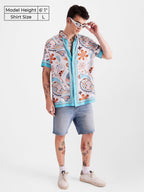 The Souled Store Original Indie Block Holiday Shirts For Men Shirts Casual Button-down Half Sleeve Printed Graphic Short Sleeve