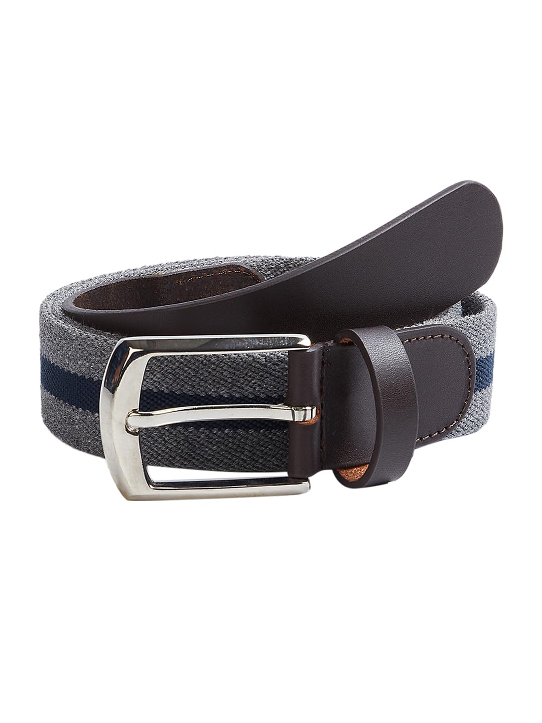 Max Men Striped Belt(Grey_40) 40