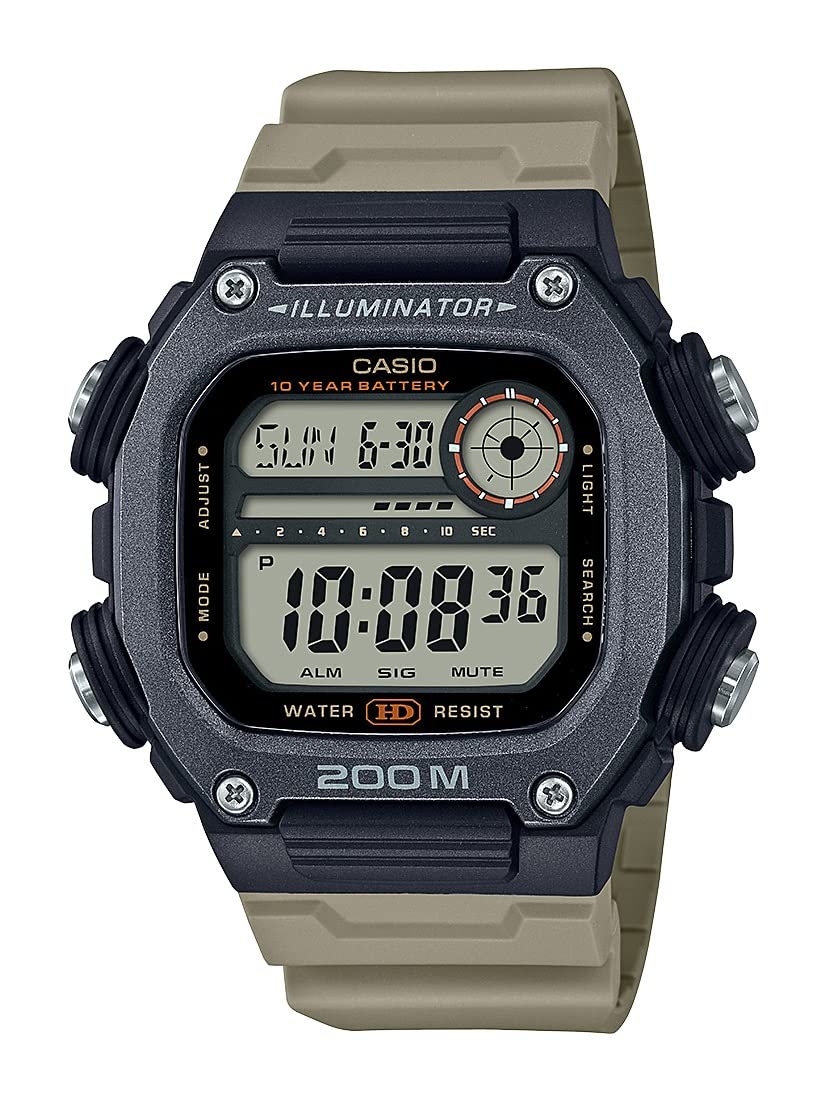 Casio Men's Quartz 10-Year Battery 200M Water Resistant Extra Long Band Watch DW-291HX-5AV