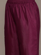 Ishin Women'S Silk Blend Teal Embroidered Straight Kurta Suit Set With Trousers & Dupatta