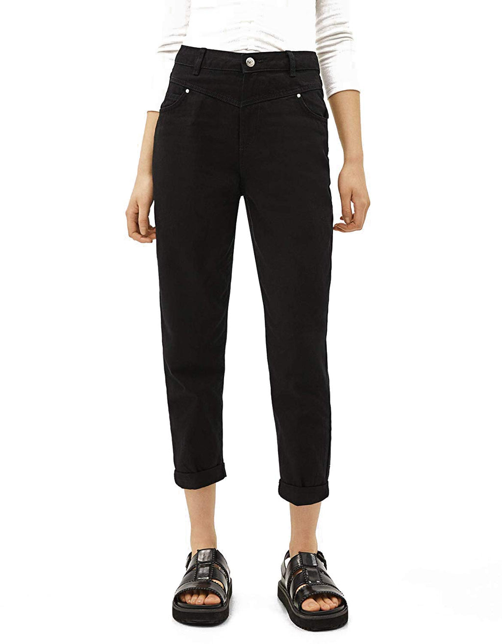 Kotty WomenS High Rise Cotton Lycra Blend Ankle Length Slim Fit Jeans