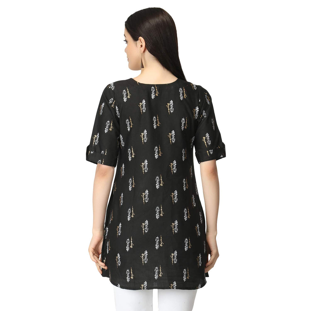 Om Sai Latest Creation Slub Rayon Fully Stitched Anarkali Foil Print Kurti For Women & Girls On Jeans Palazzo Or Skirt (Plus Siz