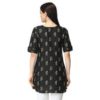 Om Sai Latest Creation Slub Rayon Fully Stitched Anarkali Foil Print Kurti For Women & Girls On Jeans Palazzo Or Skirt (Plus Siz