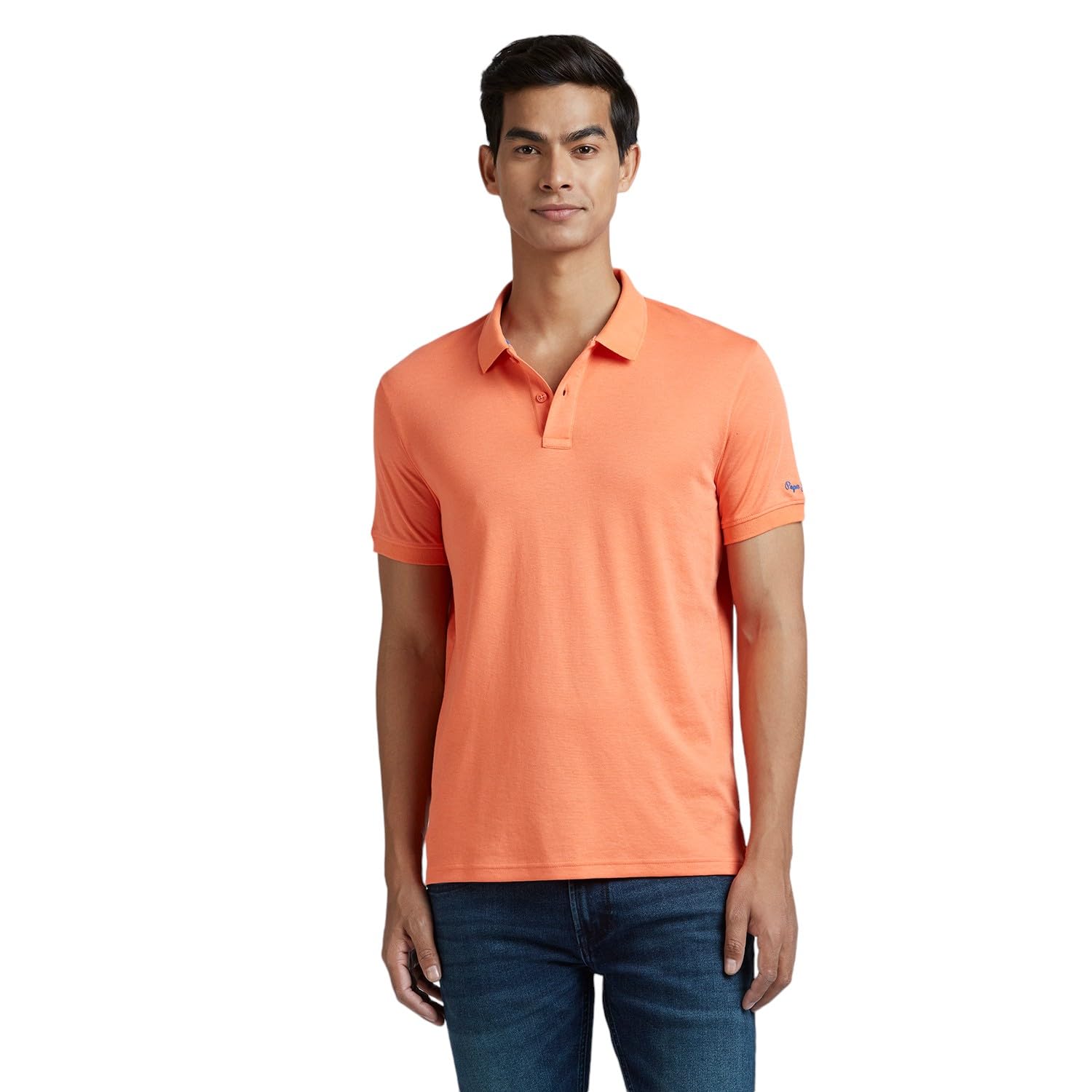 Pepe Jeans MenS Regular Fit T-Shirt (Pm542256_Peach Orange