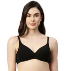 Enamor A039 Everyday stretchable cotton T-shirt Bra for women - Padded, non-wired & medium coverage | Available in solids & prin