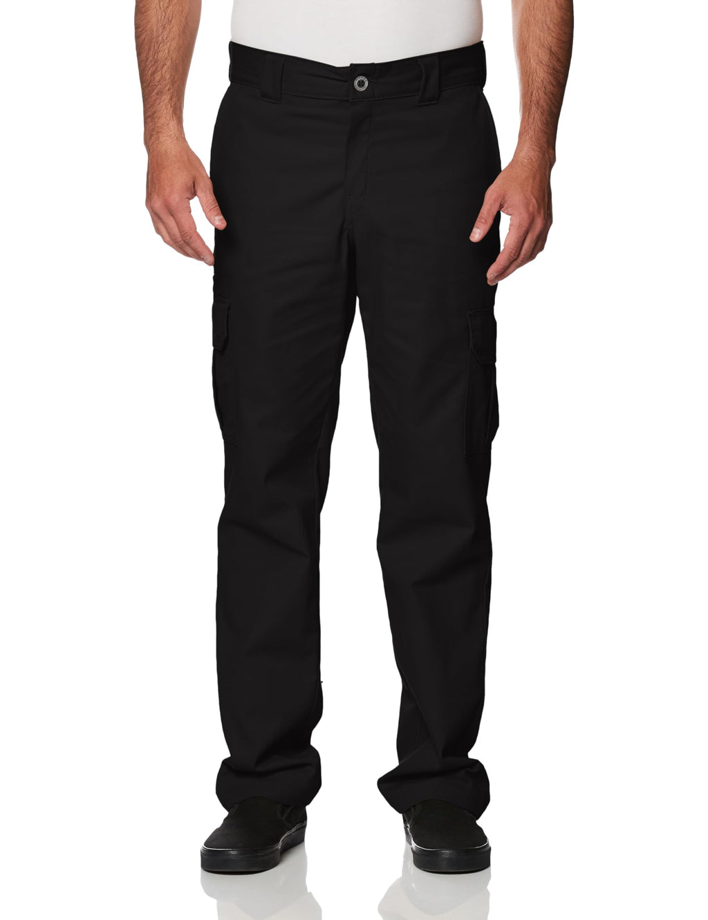 Dickies mens Regular Straight Stretch Twill Cargo work utility pants, Black, 38W x 34L US