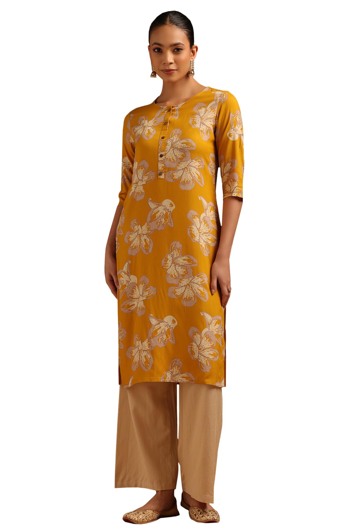 Soch Women Rayon Floral Printed Kurta