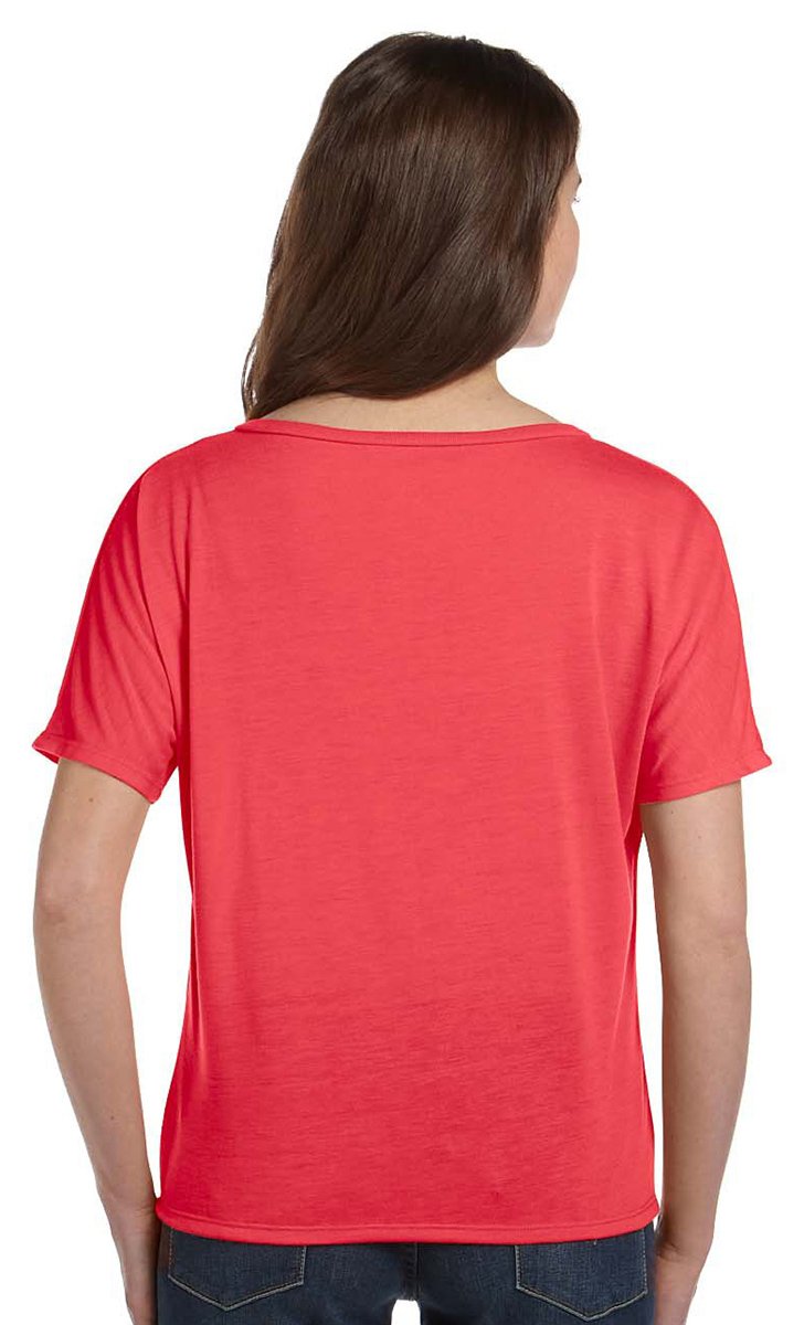 Ladies Slouchy V-Neck T-Shirt - BLAcK - S(D0102H7W1E2)