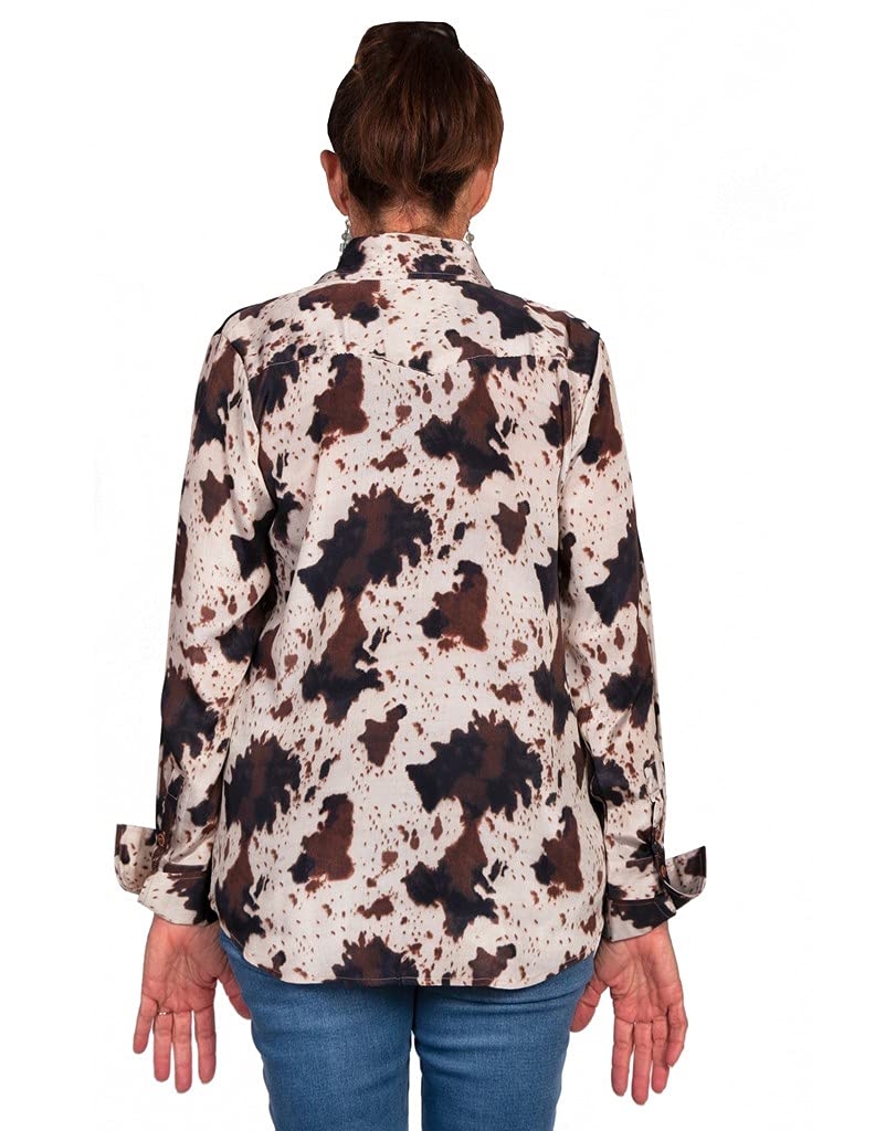 POLY CREPE BLOUSE W/WESTERN BK YOKE