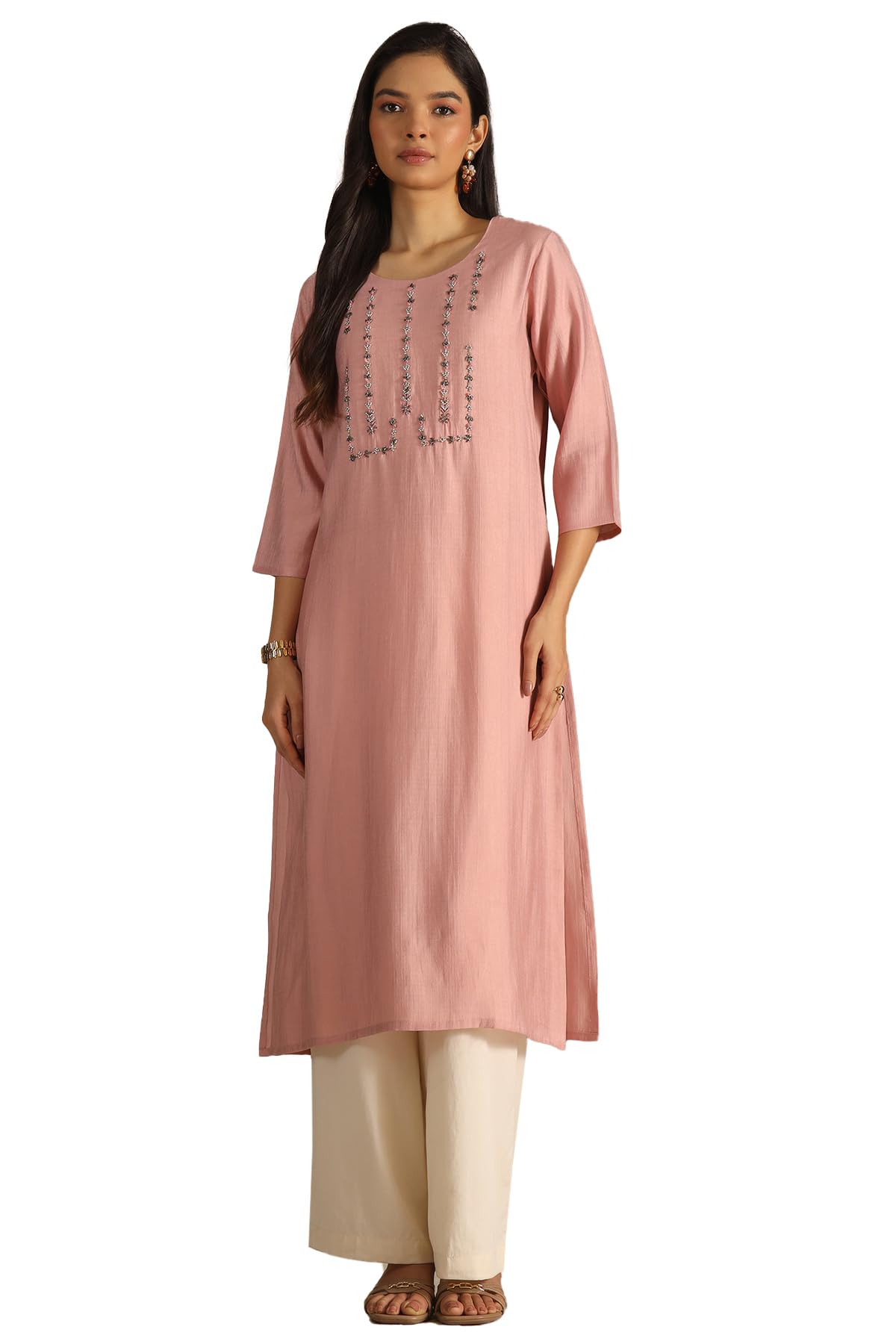 Soch Women Gadwal Embroidered Kurta Cutdana