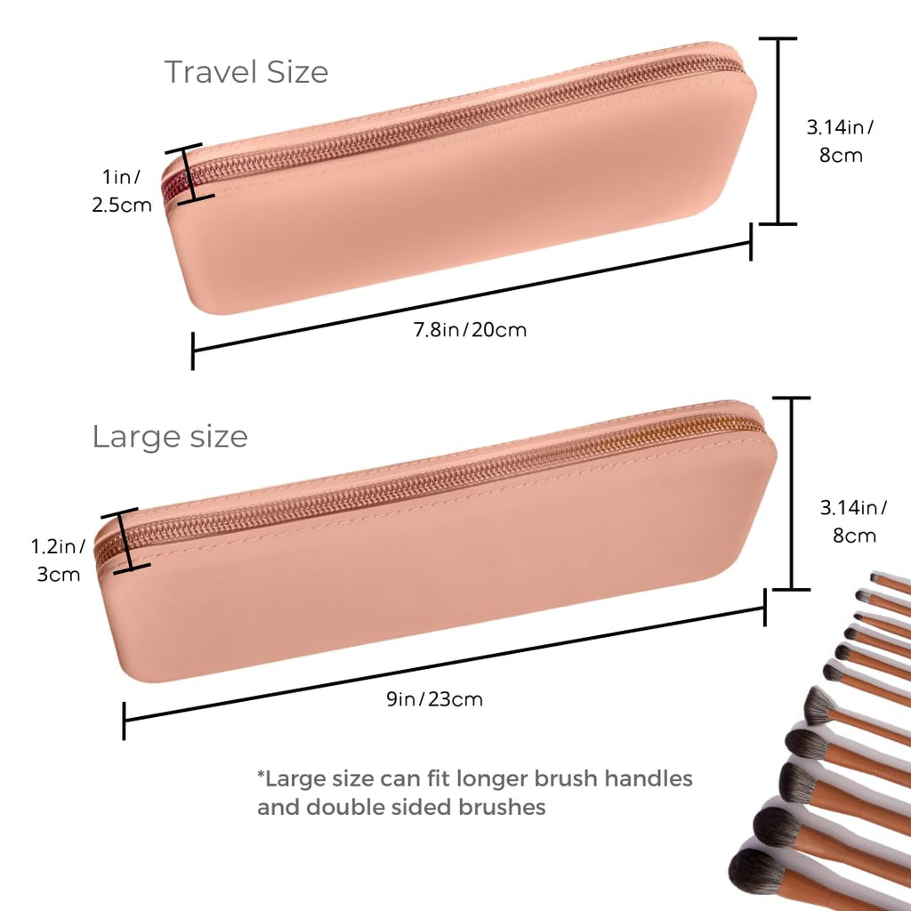brush bubble silicone makeup brush holder travel case- A storage & makeup bag organizer for brush sets & makeup tools to protect