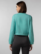 FYLTR Womens Round Neck Drop Shoulder Sweatshirt - Full Sleeve | Elasticated Waist & Cuff | Boxy Fit | Stripe Detailing Tropica