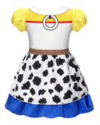 Jurebecia Jessie Costume for Girls Cowgirls Dress up Fancy Halloween Costumes Princess Theme Party Dresses Birthday Cosplay Role