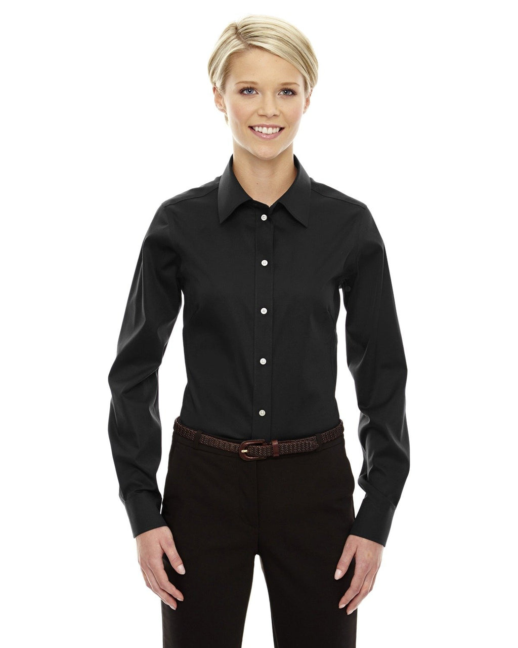 Ladies crown Woven collectionSolid Stretch Twill - BLAcK - XS(D0102H7NBV8)