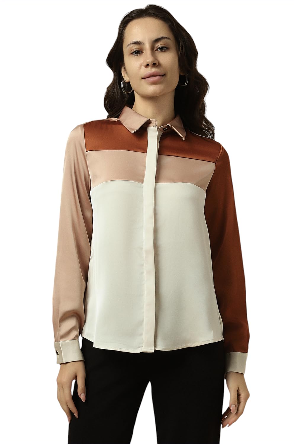 Allen Solly Women Regular Fit Casual Full Sleeve Button-Down Shirt