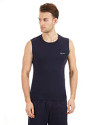 Pepe Jeans Innerwear MenS Solid Vest (Atv02-01_Navy_Navy-80-85)
