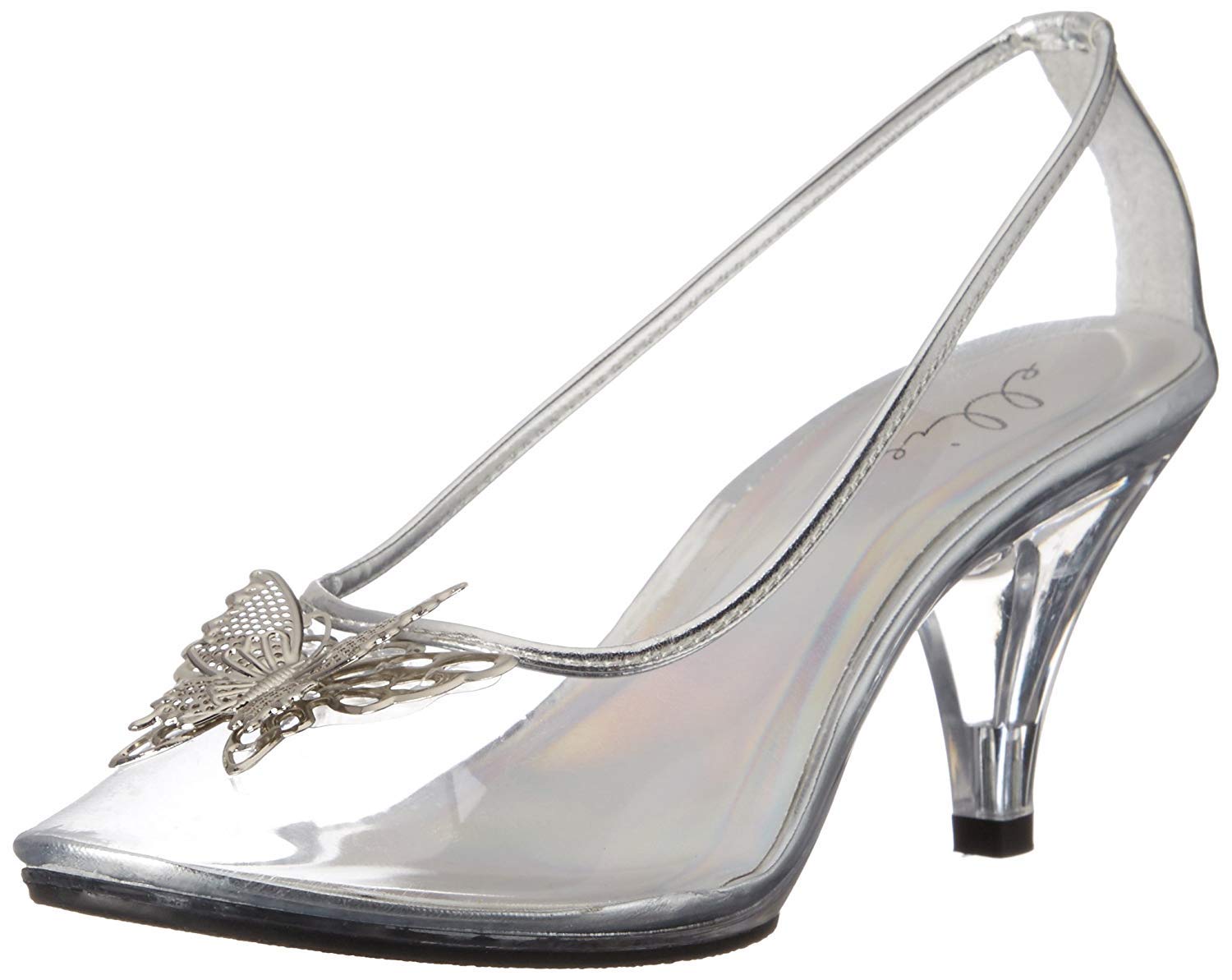 Morris Costumes HA305C10 Womens Princess Glass Slipper Shoes  Clear - Size 10