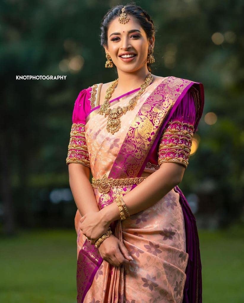 Flosive Ayn WomenS Present Banarasi Soft Lichi Silk Saree Beautiful Jacquard Rich Pallu Design Work Zari Woven Silk Style Saree
