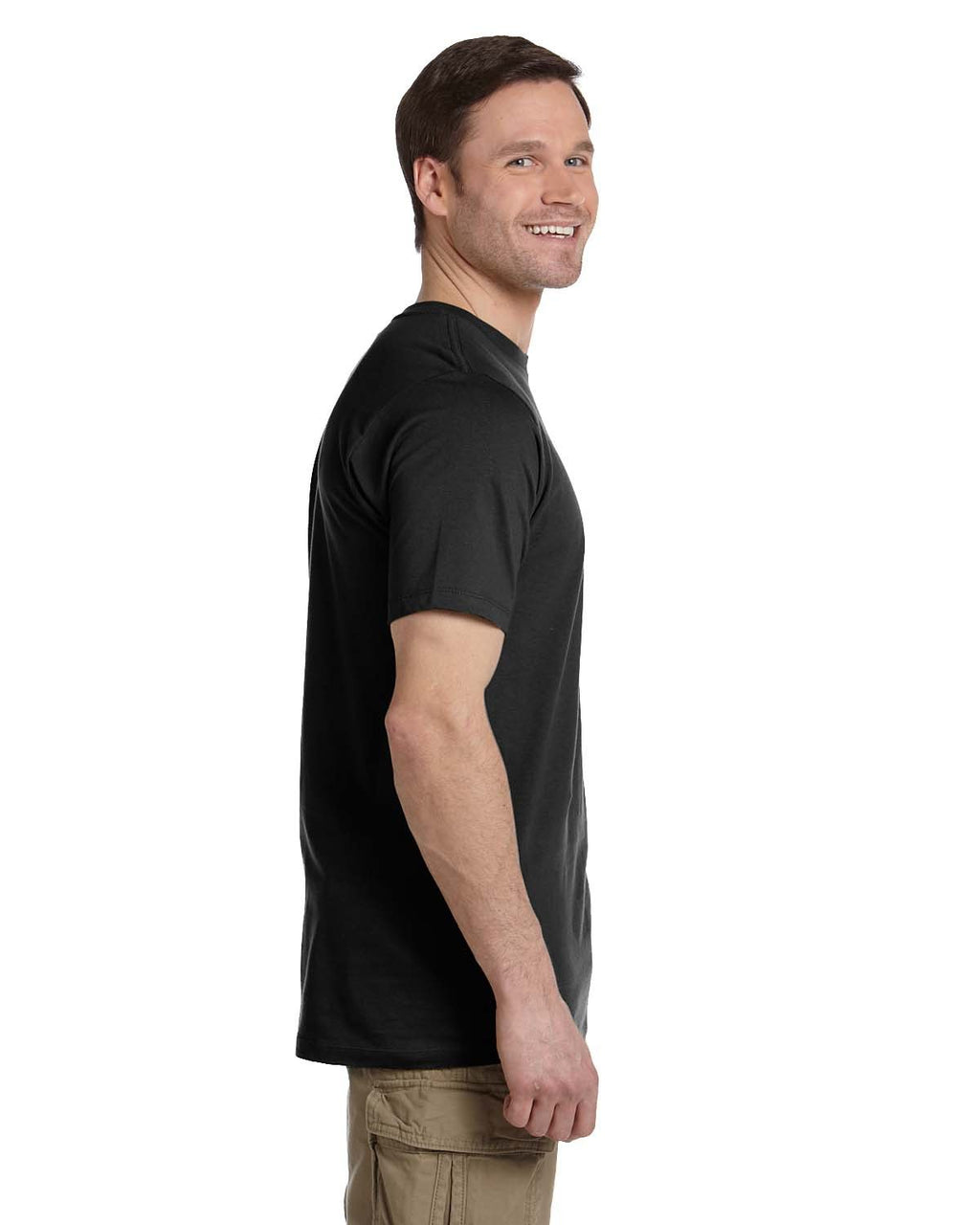 Mens Ringspun Fashion T-Shirt - BLAcK - S(D0102H7Z2ZJ)