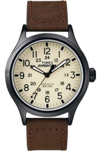 Timex Men's T49963 Expedition Scout Brown Leather Strap Watch