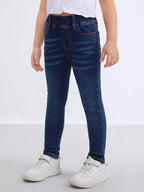 Kotty Girls Skinny Fit Solid Jeans Oxford Blue