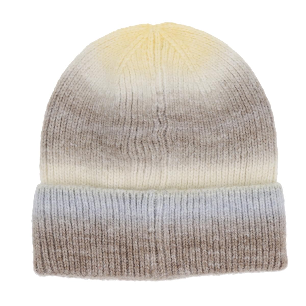Ladies Knit Yellow Gradient Hat