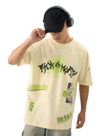 The Souled Store Official Rick & Morty: Interdimensional Men and Boys Short Sleeve Round Neck Yellow Graphic Printed Cotton Over