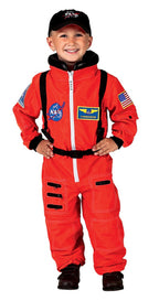 Aeromax ASO-68 Junior Astronaut Suit with Embroidered Cap size 6 8 orange