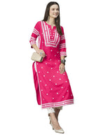 Anni Designer WomenS Cotton Blend Chikankari Embroidered Straight Kurta (Stho-Pink_S_Pink_Small)