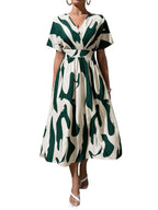 Leriya Fashion Midi Dress for Women | One Piece Dress for Women | Beach Dress for Women (XX-Large, Green)