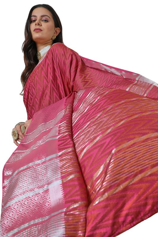 Soch Women Chevron Woven Design Art Silk Saree